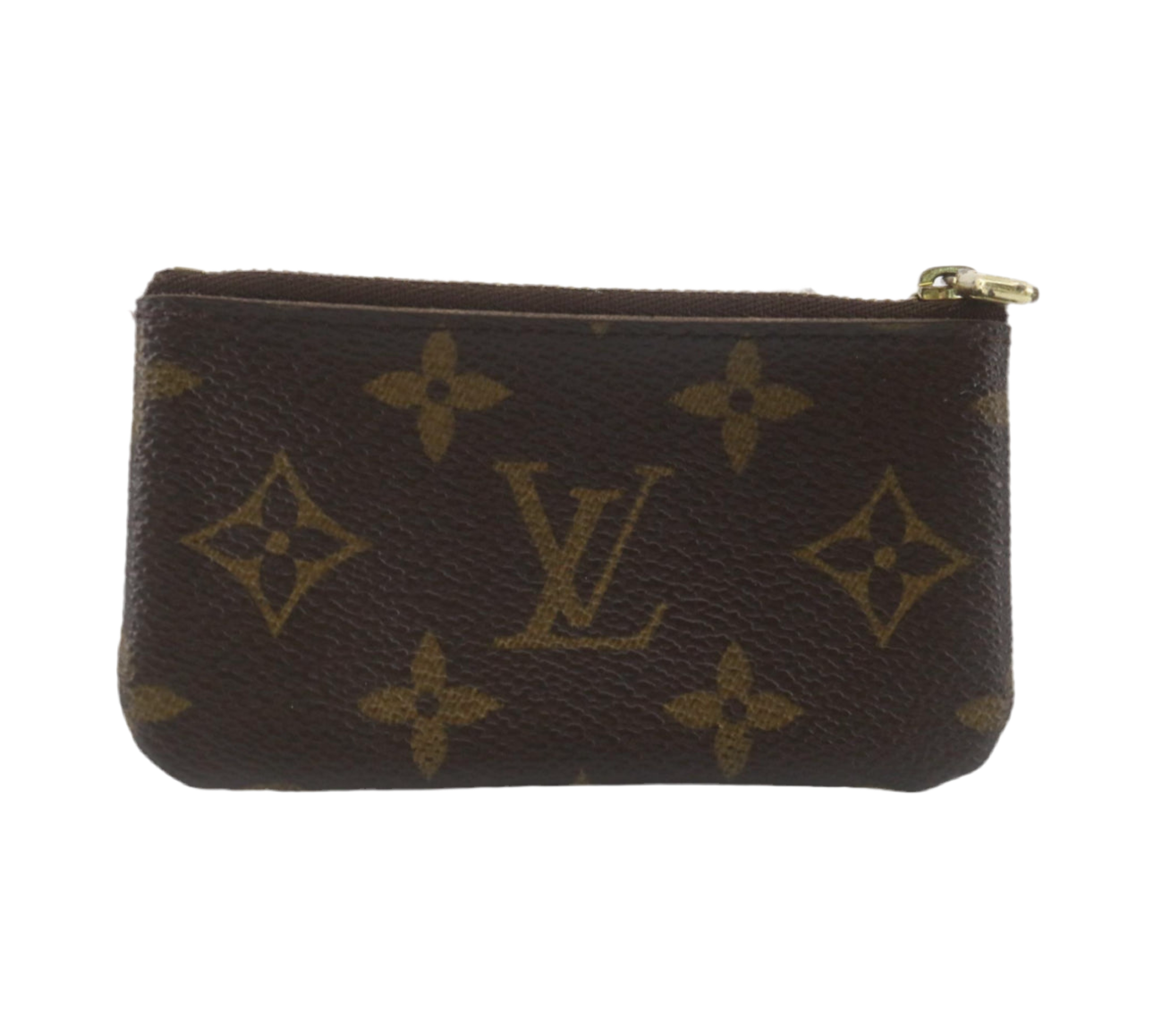 Preowned Louis Vuitton Pochette Cle Monogram Canvas Card Holder Missing Key Hook-LOU.S.1088