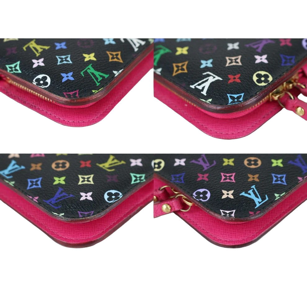 Pre-Owned Louis Vuitton Insolite Long Wallet Monogram Multicolor Takashi Murakami (Black) LOU.S.1104