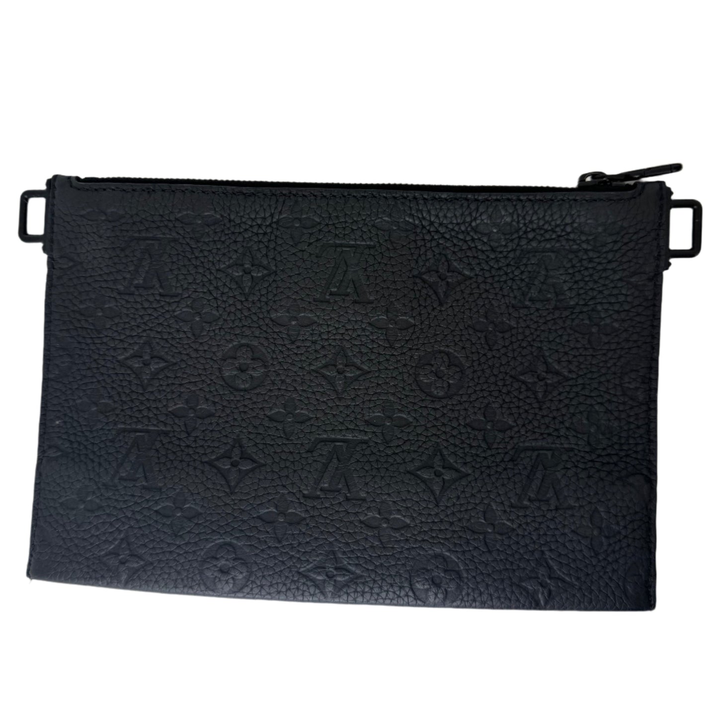 Pre-Owned Louis Vuitton Trio Pouch Taurillion Leather and Monogram Canvas Virgil Abloh Crossbody