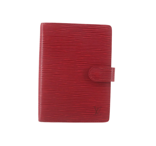 Preowned Louis Vuitton Small Ring Agenda Epi Leather (Red)-LOU.S.1090