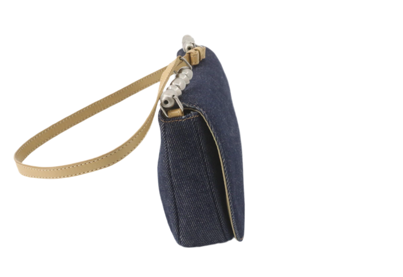 Pre-Owned Dior Malice Denim Shoulder Bag (Blue)