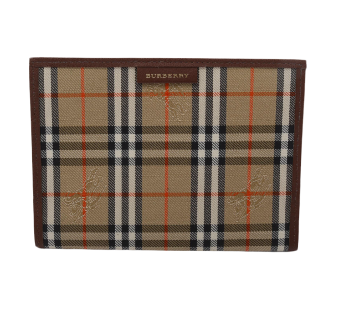 Preowned Burberry Haymark Check & Leather Agenda Cover-BUR.S.1002