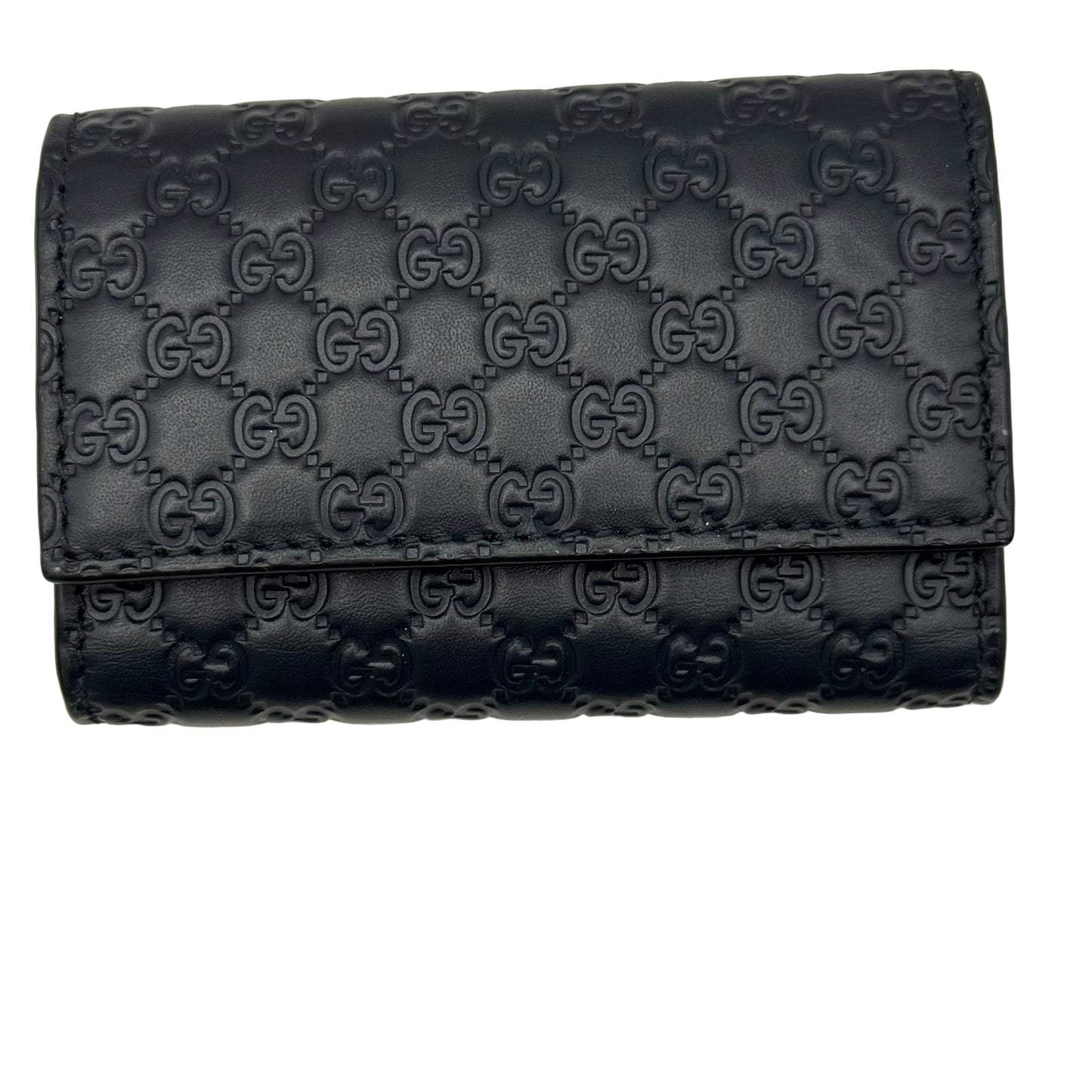 Pre-Owned Gucci Six Key Microgussima Leather Holder (Navy) GUC.S.1013