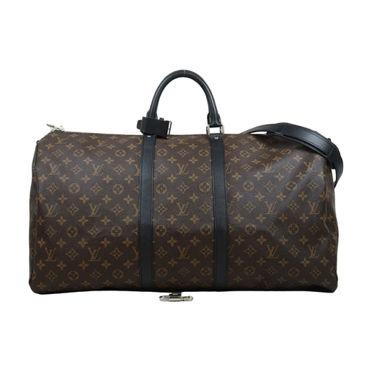 Pre-Owned Louis Vuitton Keepall 55 Bandoulier Monogram Macassar Canvas Travel Bag LOU.T.1013