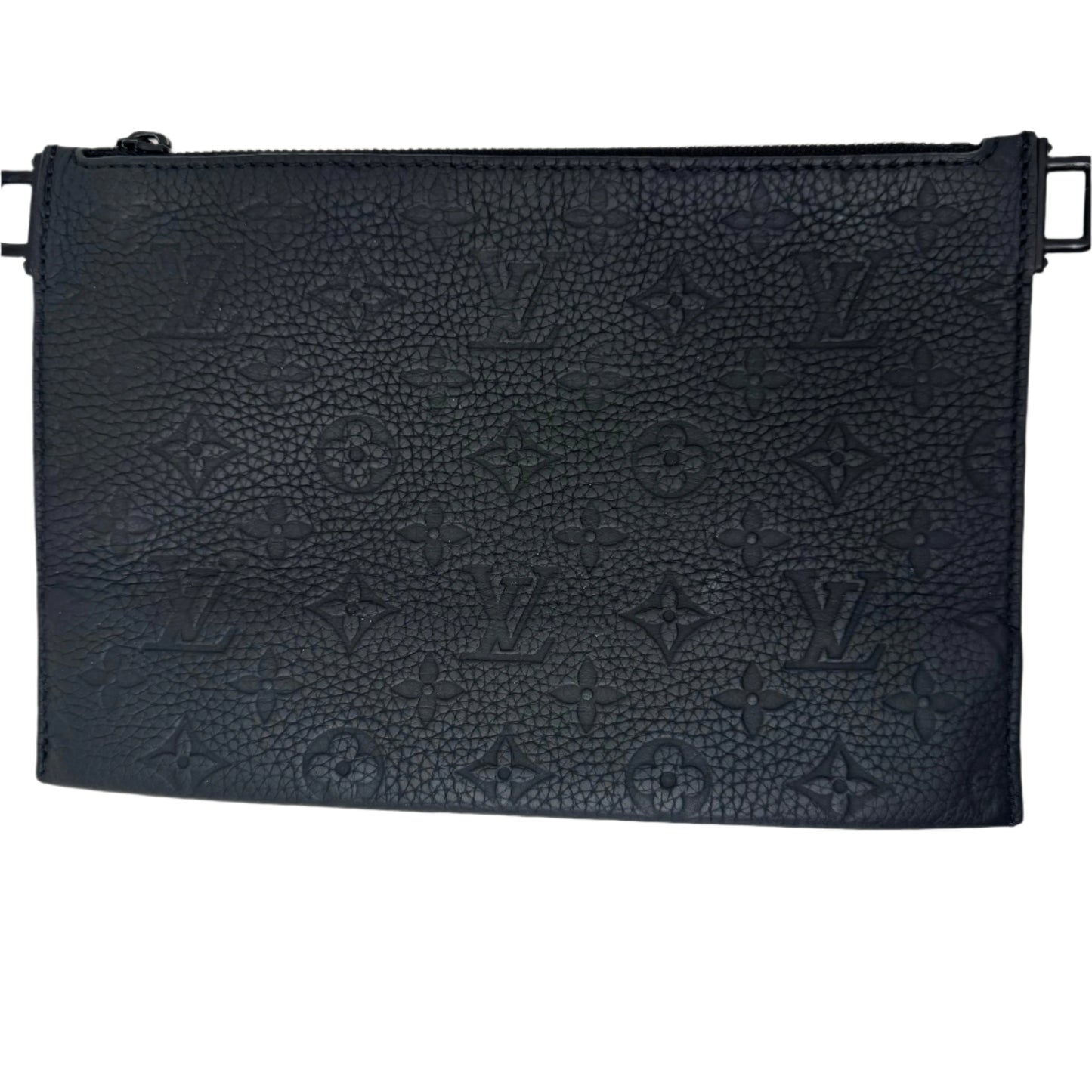 Pre-Owned Louis Vuitton Trio Pouch Taurillion Leather and Monogram Canvas Virgil Abloh Crossbody