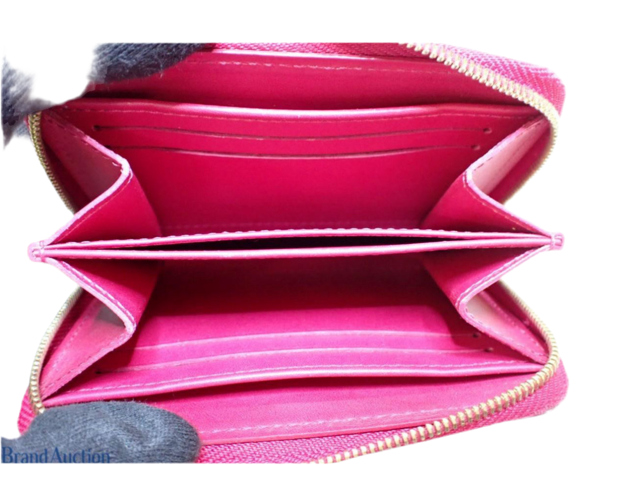 Preowned Louis Vuitton Zippy Coin Purse Ikat Flower Vernis Leather Wallet (pink)