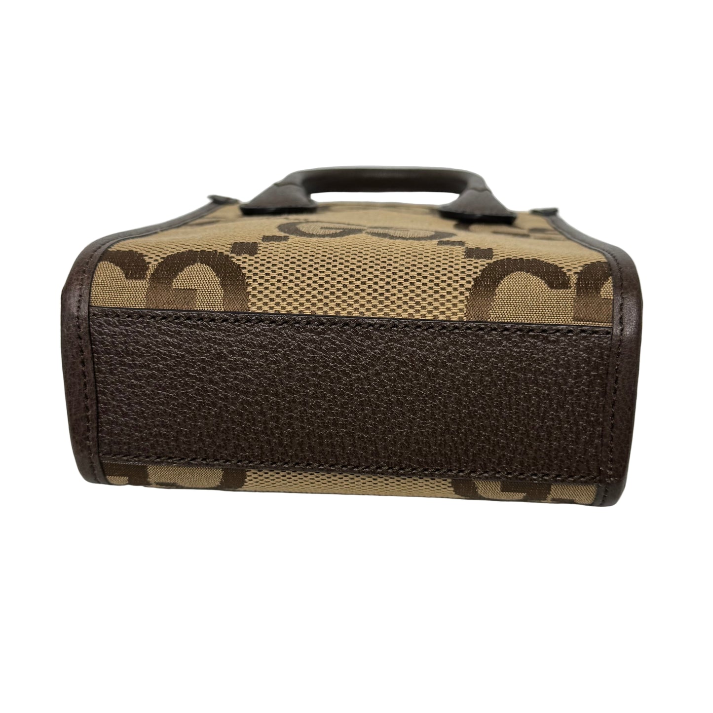 Pre-Owned Gucci Jumbo Mini Web Canvas & Leather Tote Crossbody GUC.B.1043