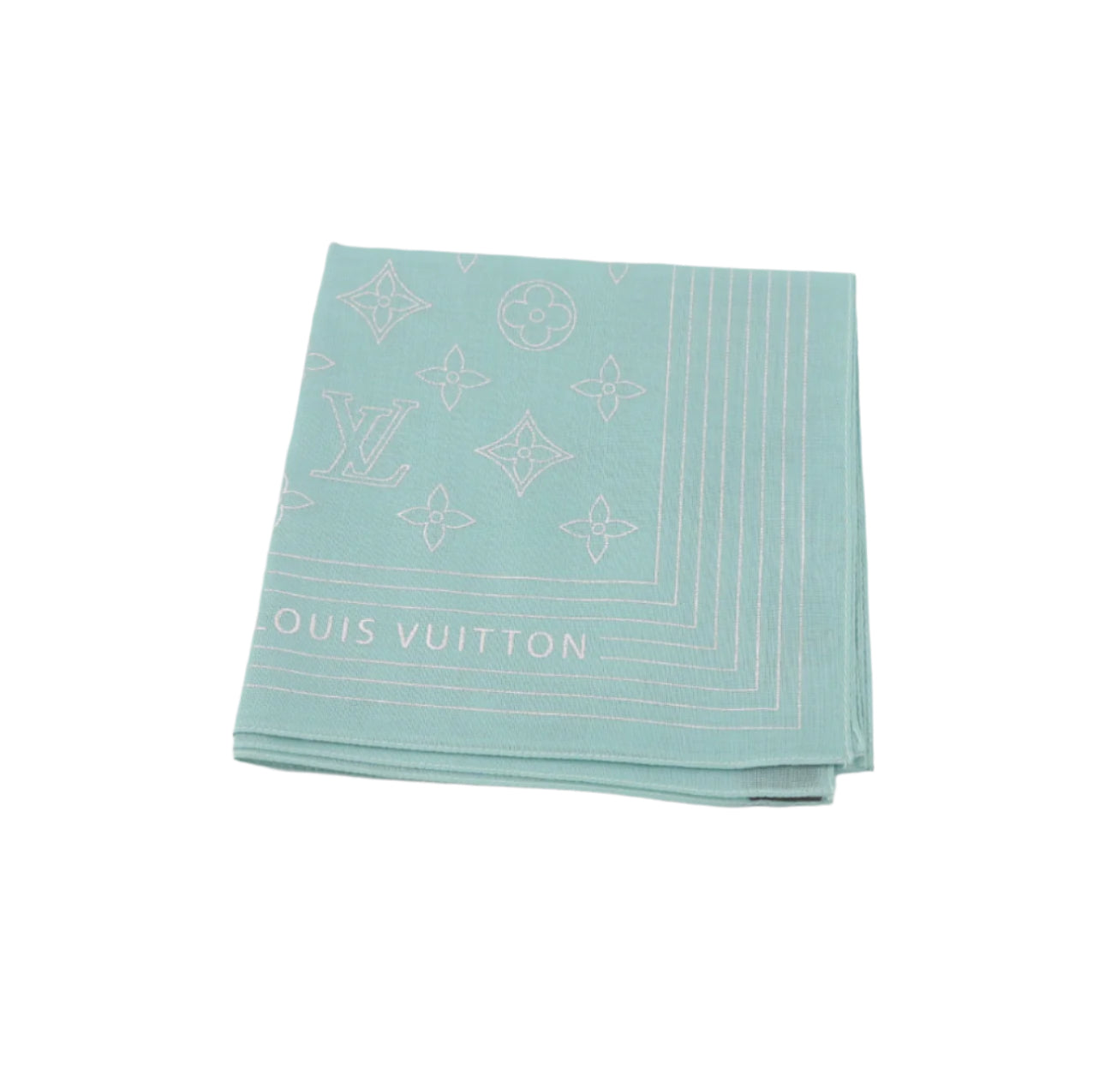 Pre-Owned Louis Vuitton Monogram Scarf (Blue)