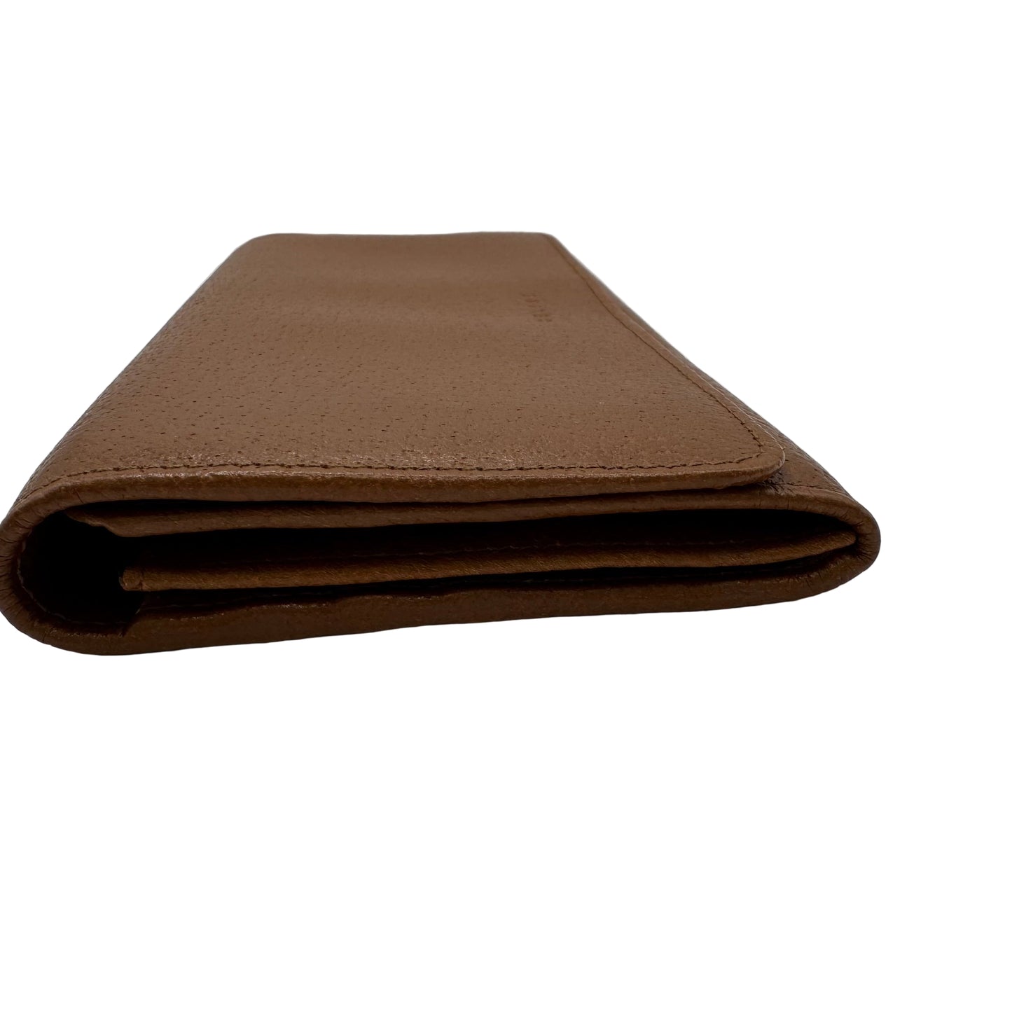 Pre-Owned Celine Leather Long Wallet (Cognac) CEL.S.1000