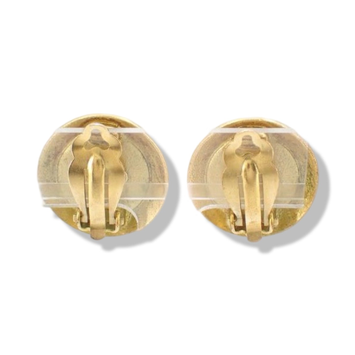 Pre-Owned Chanel Vintage 95’ Circle Coco Mark Medallion Clip On Earrings CHA.J.1001