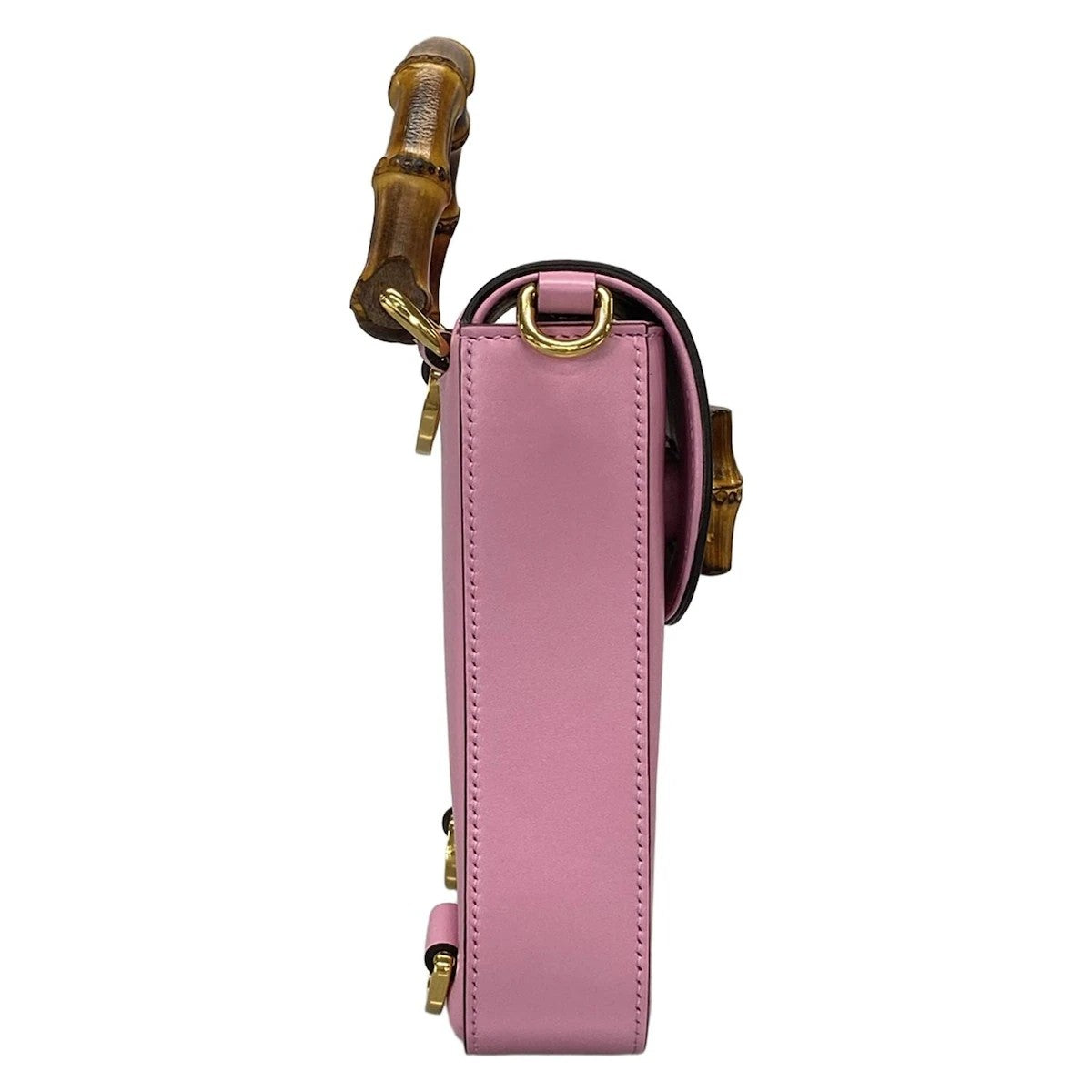 Pre-Owned Gucci Mini Bamboo Top Handle 3 Way Leather Crossbody Bag (Pink)