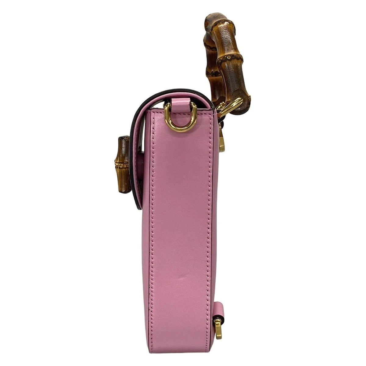Pre-Owned Gucci Mini Bamboo Top Handle 3 Way Leather Crossbody Bag (Pink)