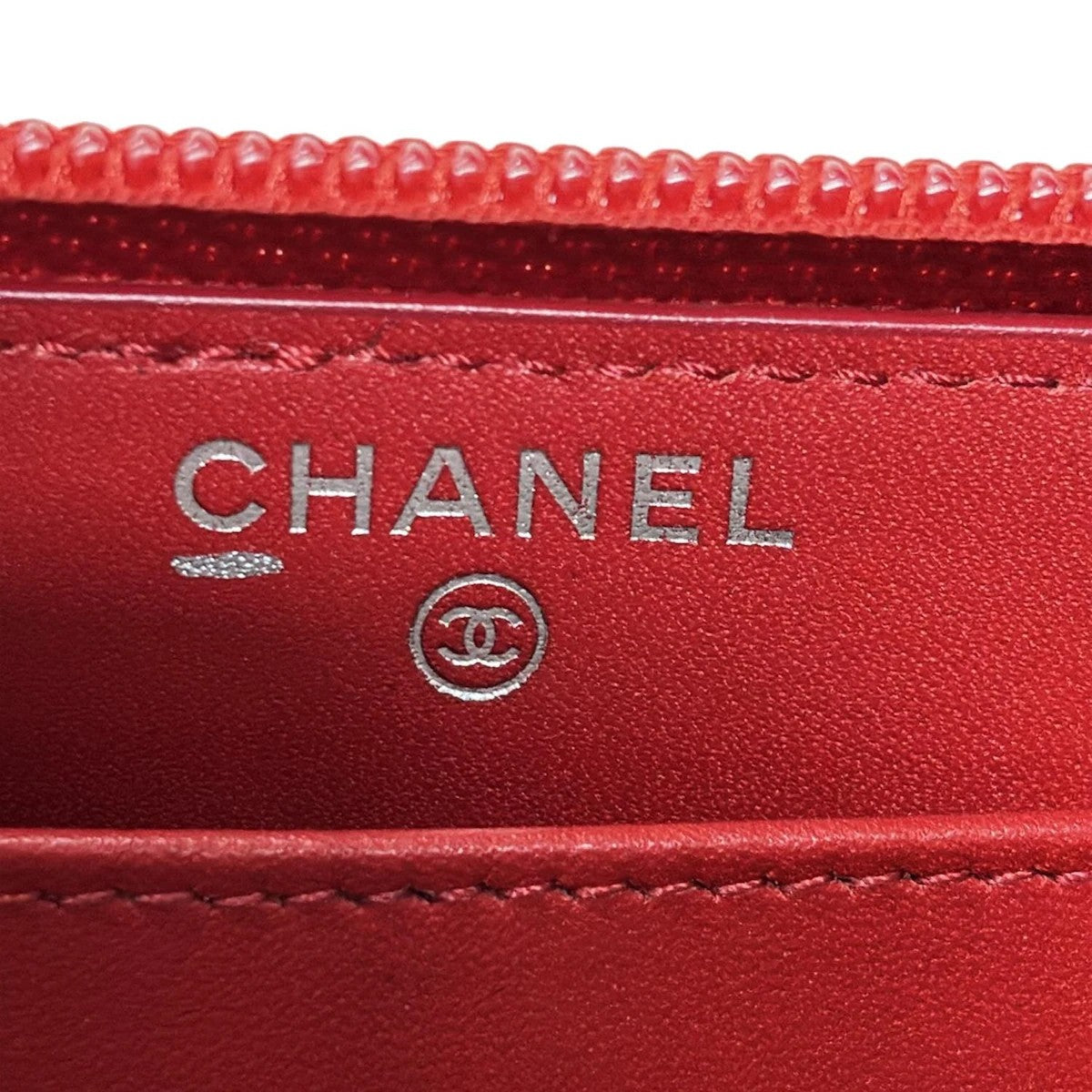 Pre-Owned Chanel Coco Mark Caviar Leather Long Wallet CHA.S.1009 (Red)