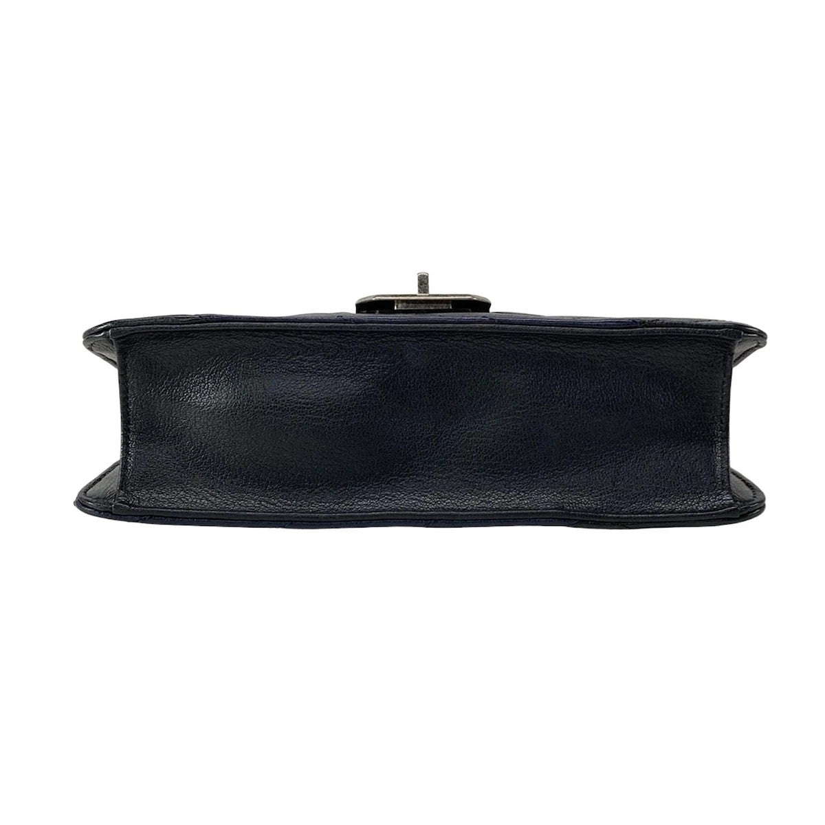 Pre-Owned Chanel 2.55 V-Stitching Gabriel Goatskin Flap Shoulder Bag (Navy & Black)