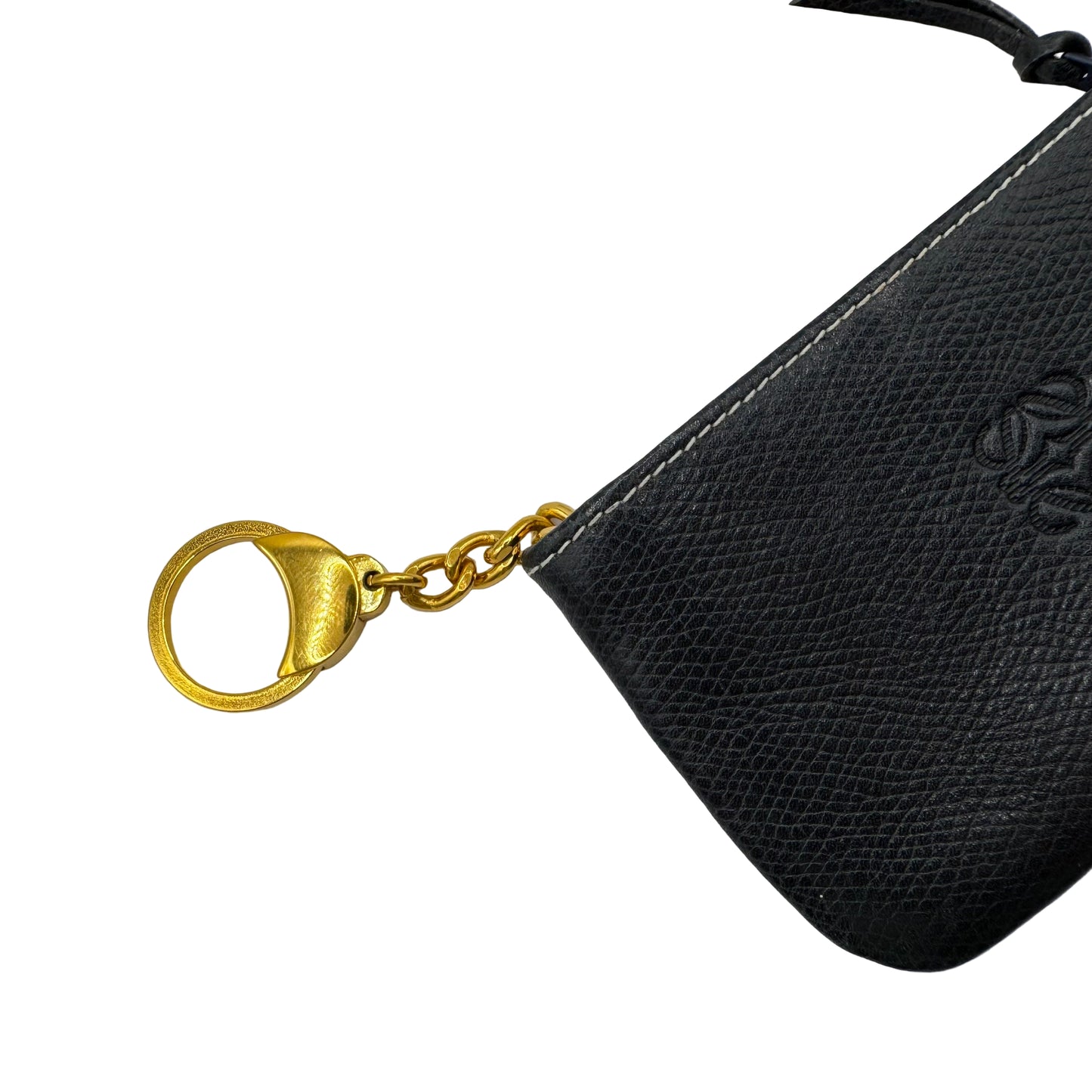 Pre-Owned Loewe Card and Coin Leather Pouch (Navy) LOE.S.1000