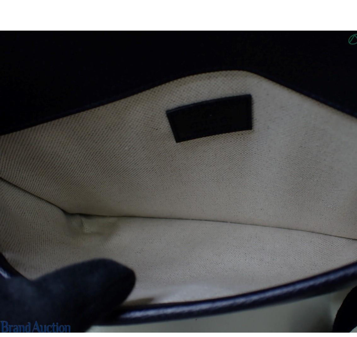 Pre-Owned Gucci GG Supreme Coated Canvas Belt Bag (Navy) GUC.B.1032