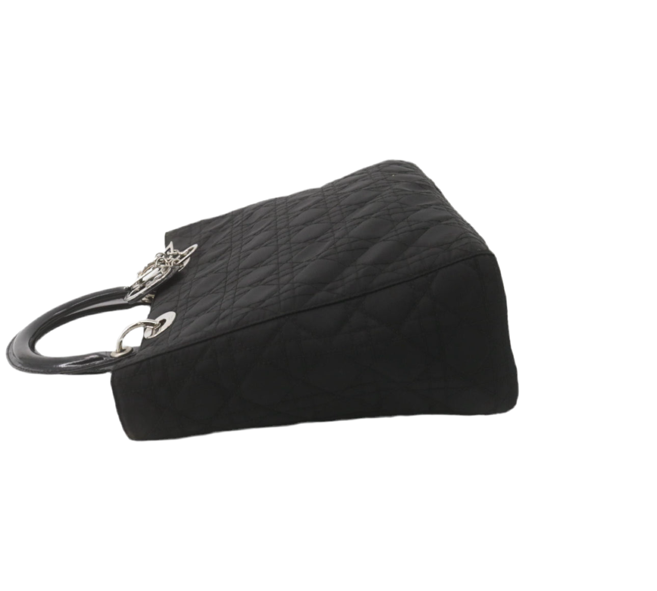 Pre-Owned Dior Lady Dior Large Nylon Top Handle Bag