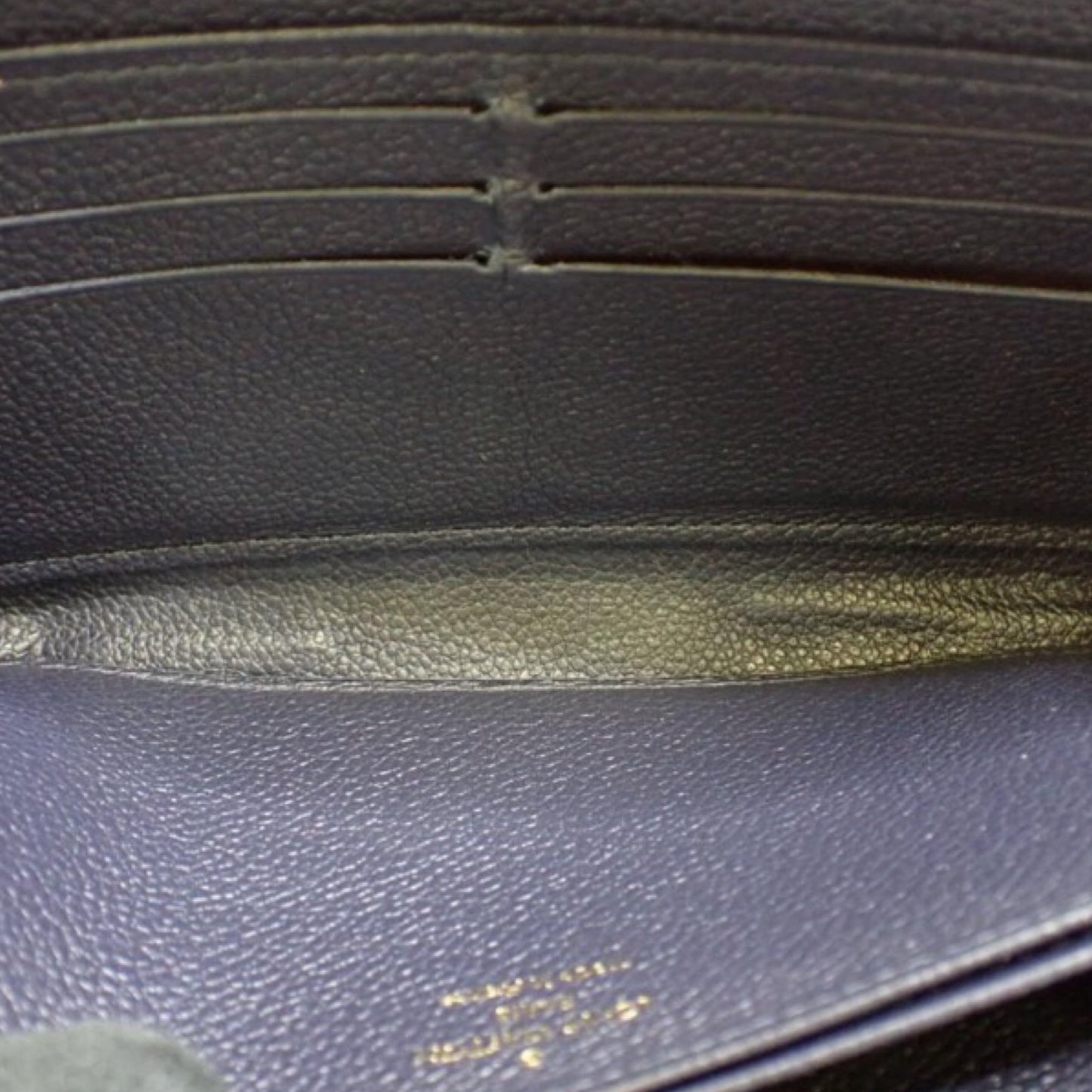 Pre-Owned Louis Vuitton Zippy Long Monogram Empreinte Leather Wallet (Navy)