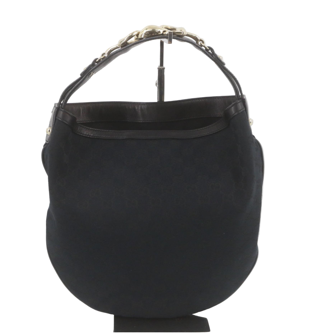 Pre-Owned Gucci Horsebit GG Canvas & Leather Shoulder Bag GUC.B.1033