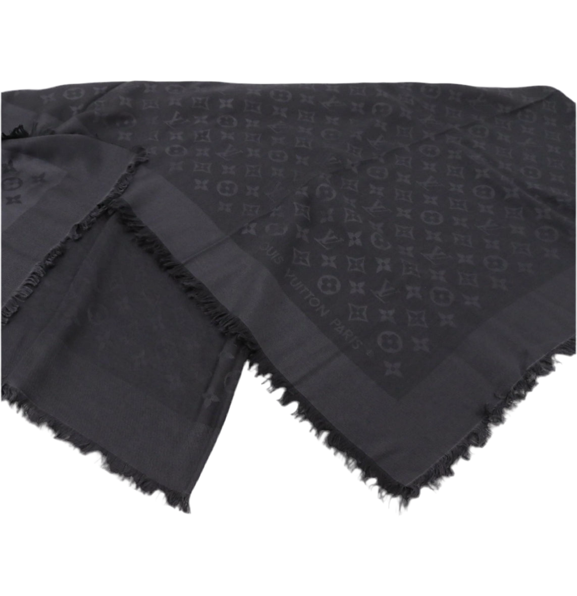 Pre-Owned Louis Vuitton Monogram Blanket Shawl (Black) LOU.A.1010