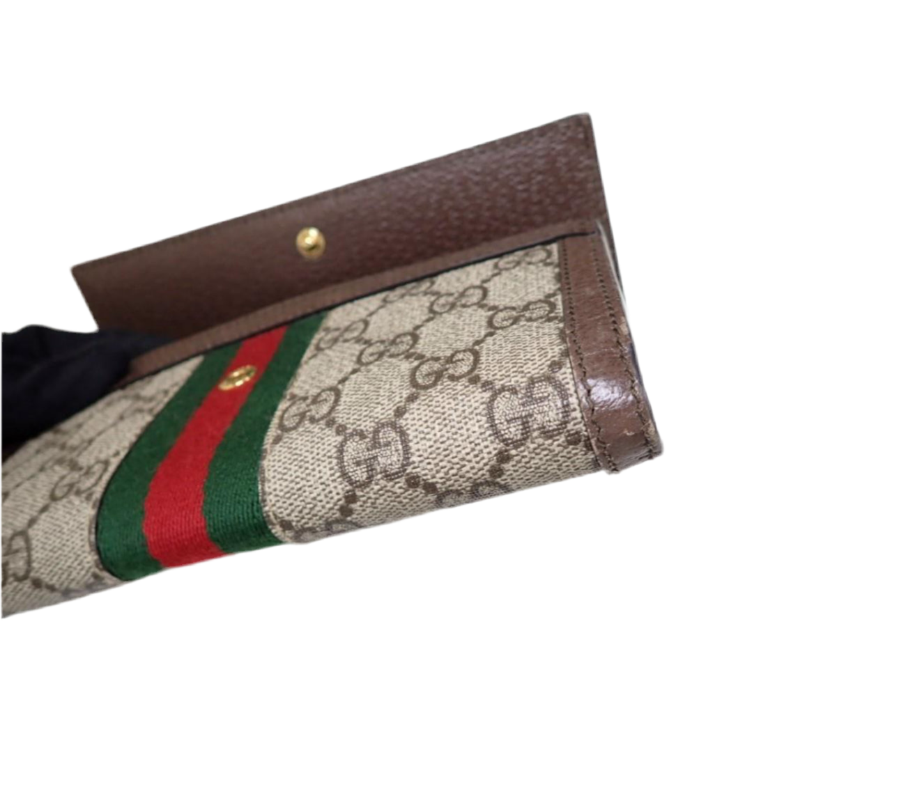 Pre-Owned Gucci Ophedia Continental GG Supreme Long Wallet