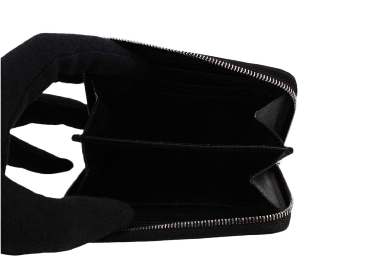 Pre-owned Louis Vuitton Zippy Coin Purse Epi Leather Wallet (Black) LOU.S.1133