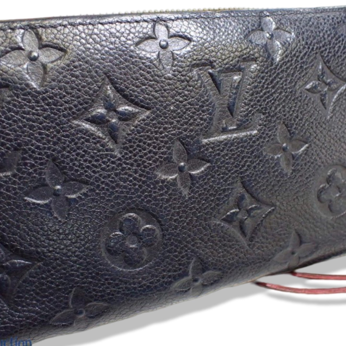 Pre-Owned Louis Vuitton Zippy Long Monogram Empreinte Leather Wallet (Navy)