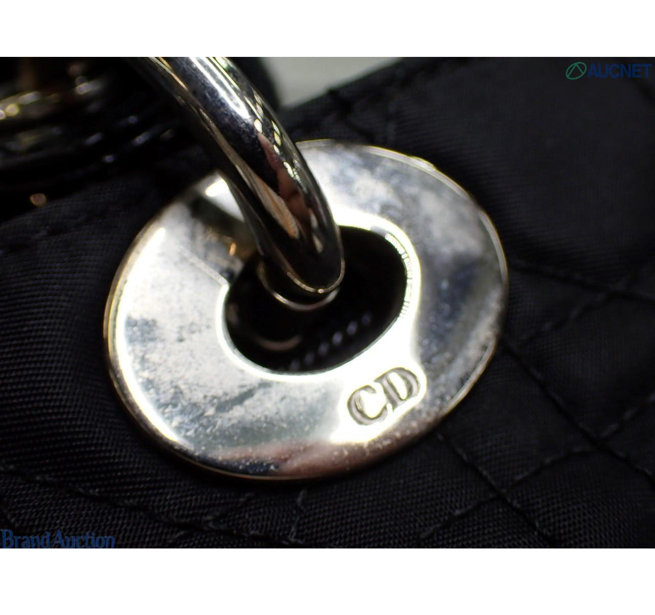 Pre-Owned Dior Lady Dior Large Nylon Top Handle Bag