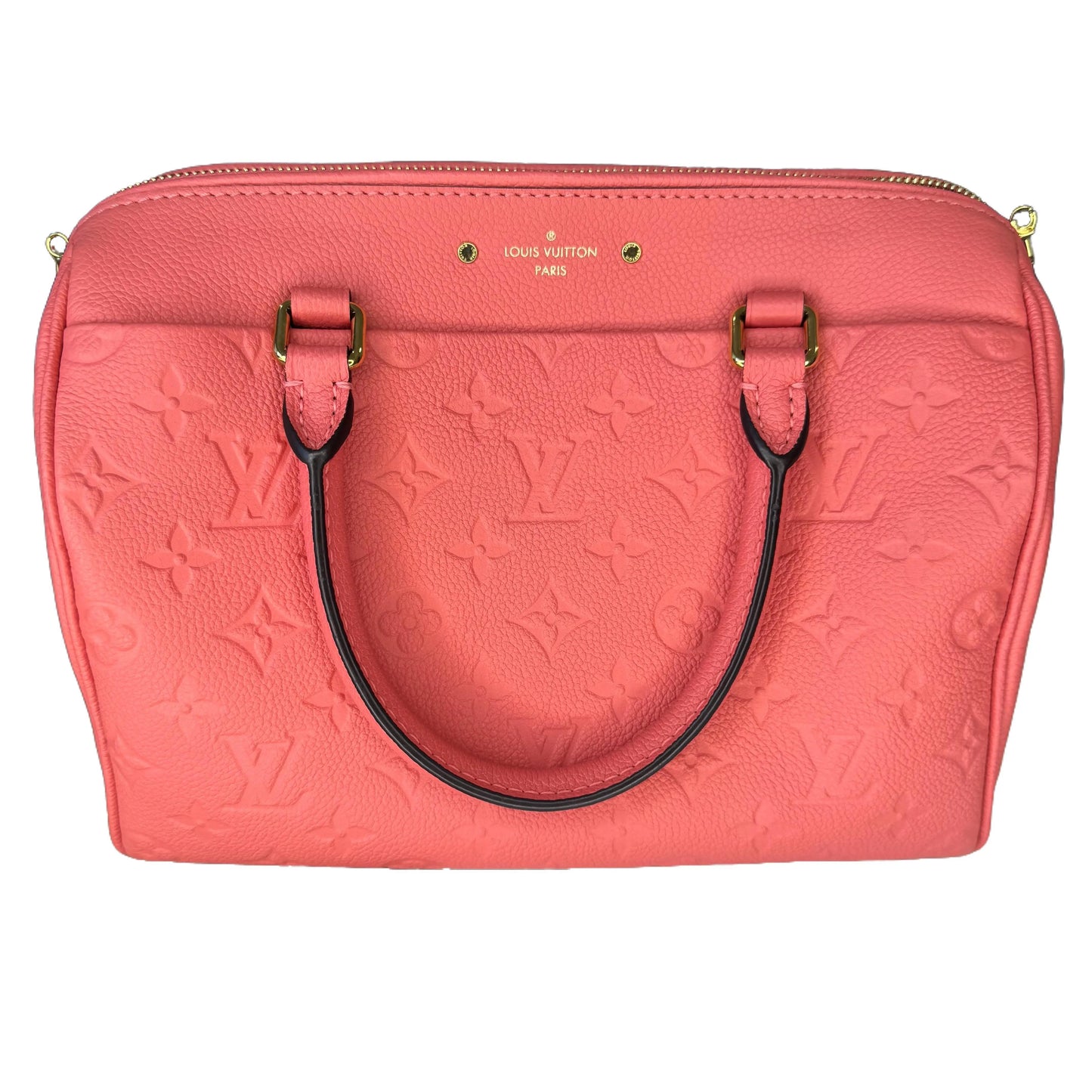 Pre-Owned Louis Vuitton Speedy 25 Empreinte Leather Bandolier Crossbody (Pink) LOU.B.1095