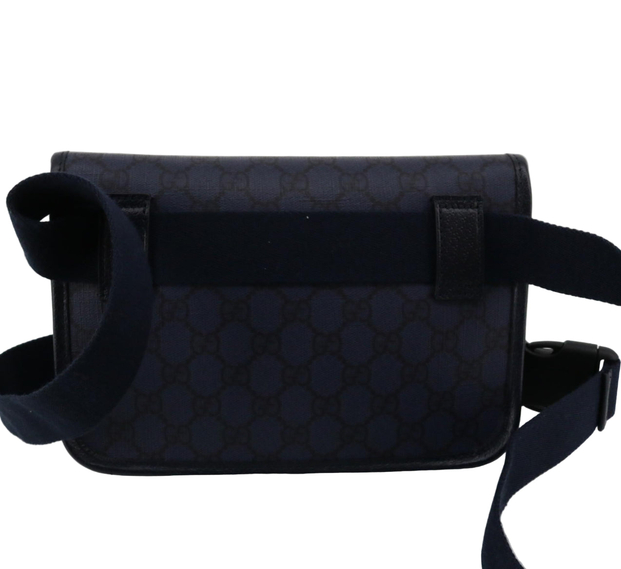 Pre-Owned Gucci GG Supreme Coated Canvas Belt Bag (Navy) GUC.B.1032