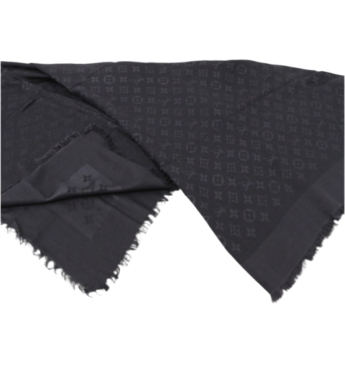 Pre-Owned Louis Vuitton Monogram Blanket Shawl (Black) LOU.A.1010