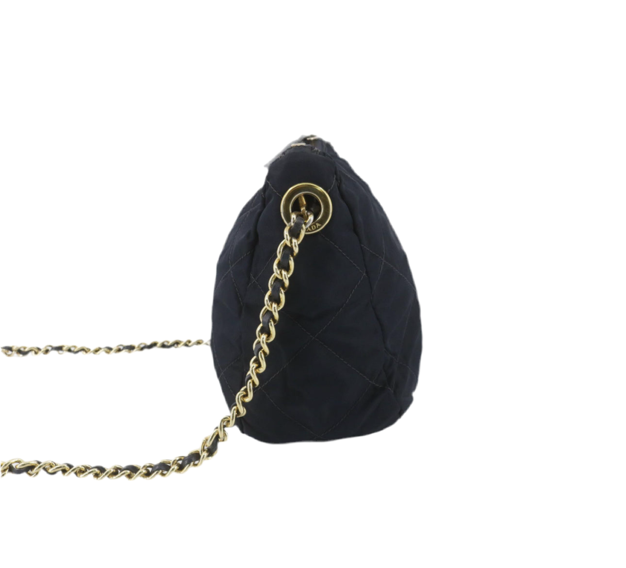 Pre-Owned Prada Quilted Nylon Chain Shoulder Bag (Blue)