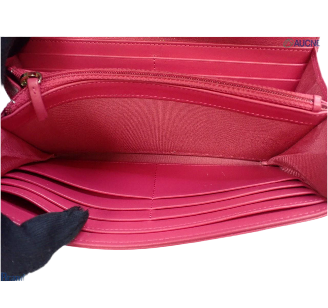 Pre-Owned Chanel 19 Long Wallet Lambskin Leather (Berry)