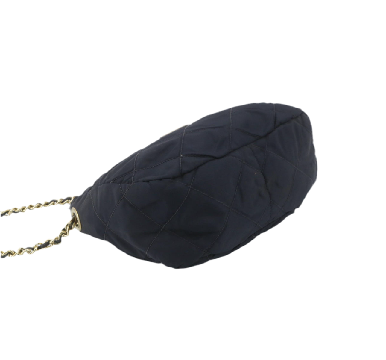 Pre-Owned Prada Quilted Nylon Chain Shoulder Bag (Blue)