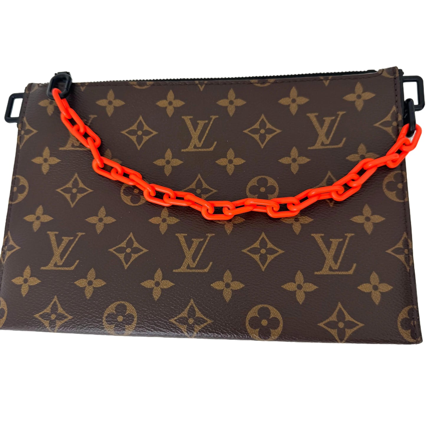 Pre-Owned Louis Vuitton Trio Pouch Taurillion Leather and Monogram Canvas Virgil Abloh Crossbody