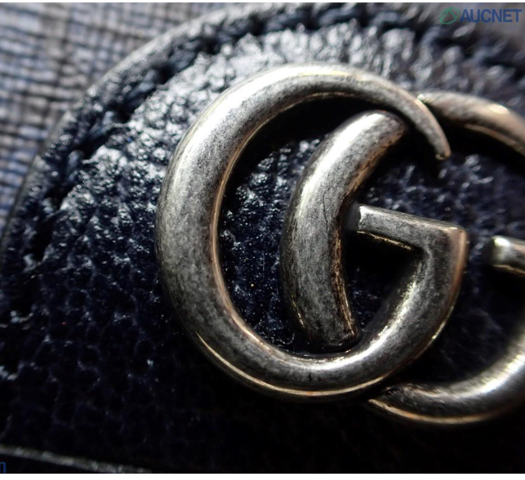 Pre-Owned Gucci GG Supreme Coated Canvas Belt Bag (Navy) GUC.B.1032