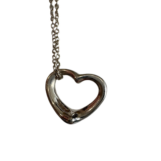 Pre-Owned Tiffany Sterling Silver Open Heart Necklace