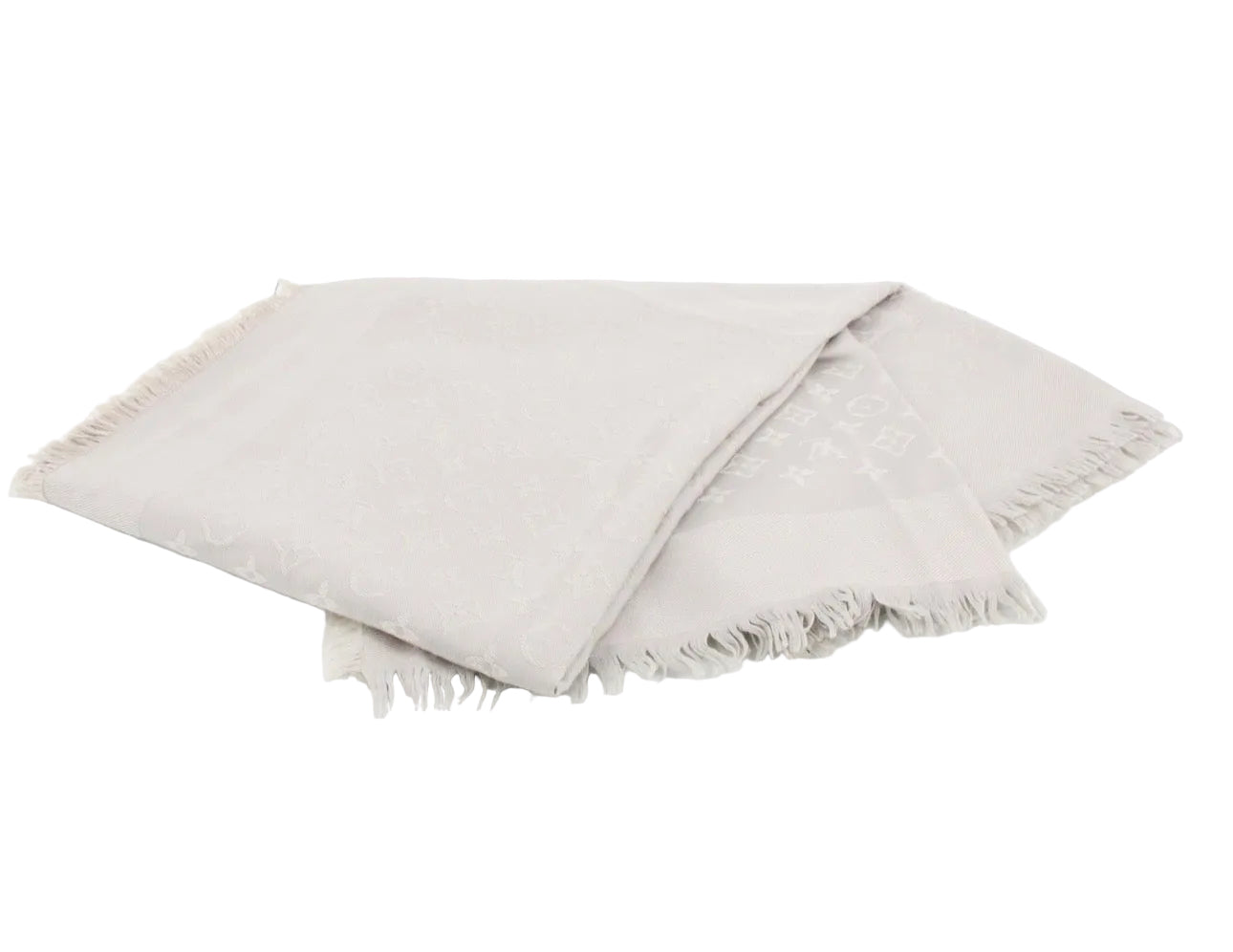 Pre-Owned Louis Vuitton Monogram Blanket Shawl (Greige) LOU.A.1032