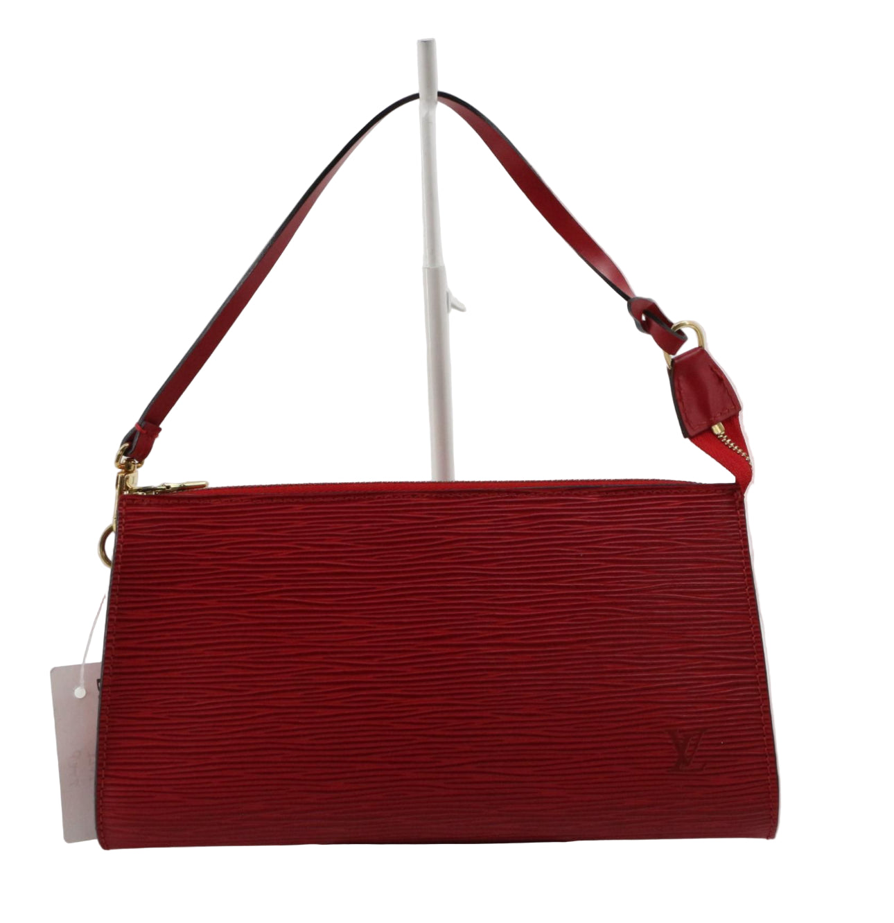 Pre-Owned Louis Vuitton Pochette Accessories Epi Leather Shoulder Bag (Castilian Red) LOU.B.1093