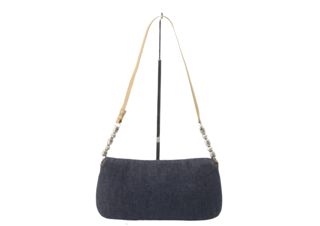 Pre-Owned Dior Malice Denim Shoulder Bag (Blue)