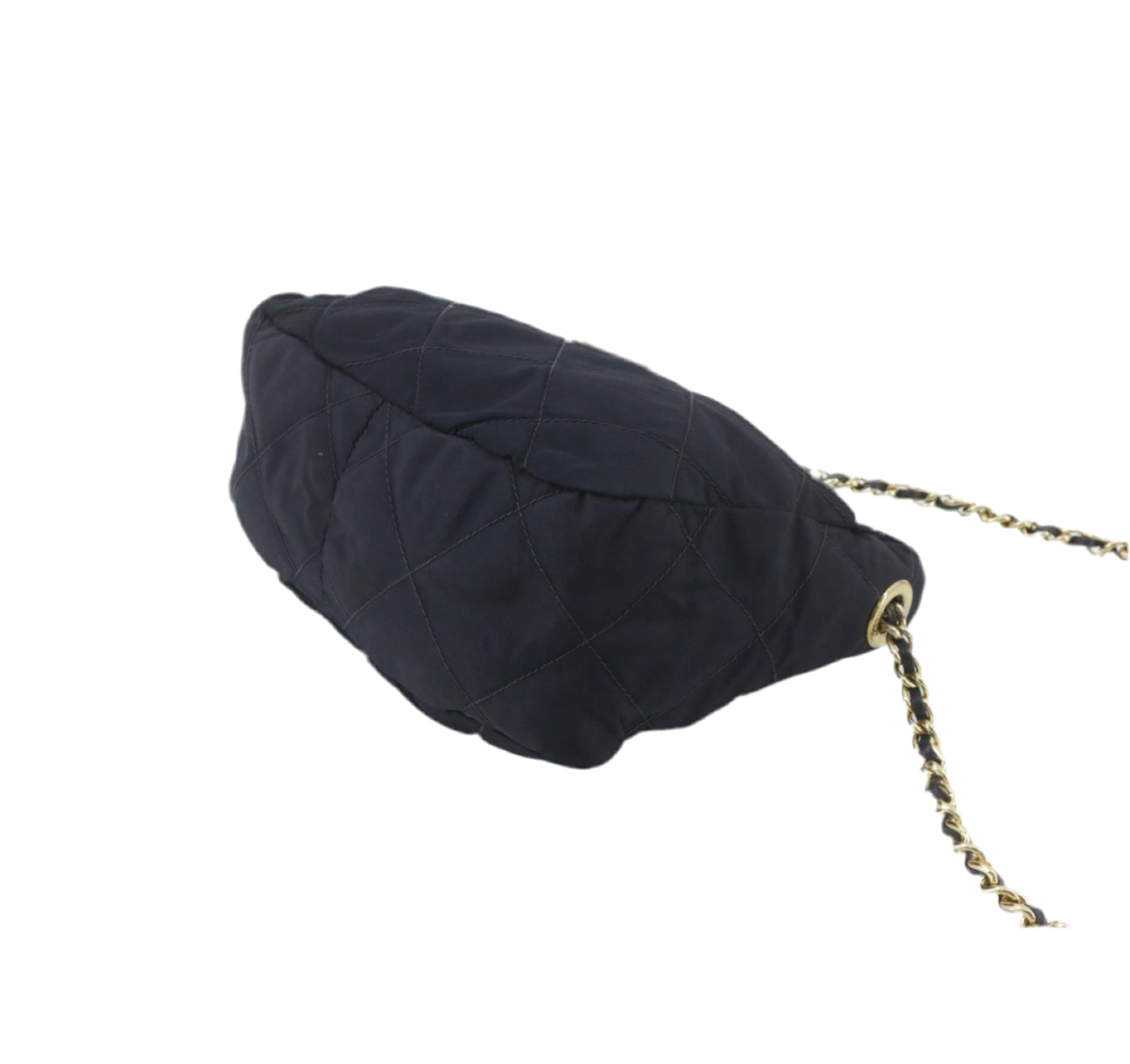 Pre-Owned Prada Quilted Nylon Chain Shoulder Bag (Blue)
