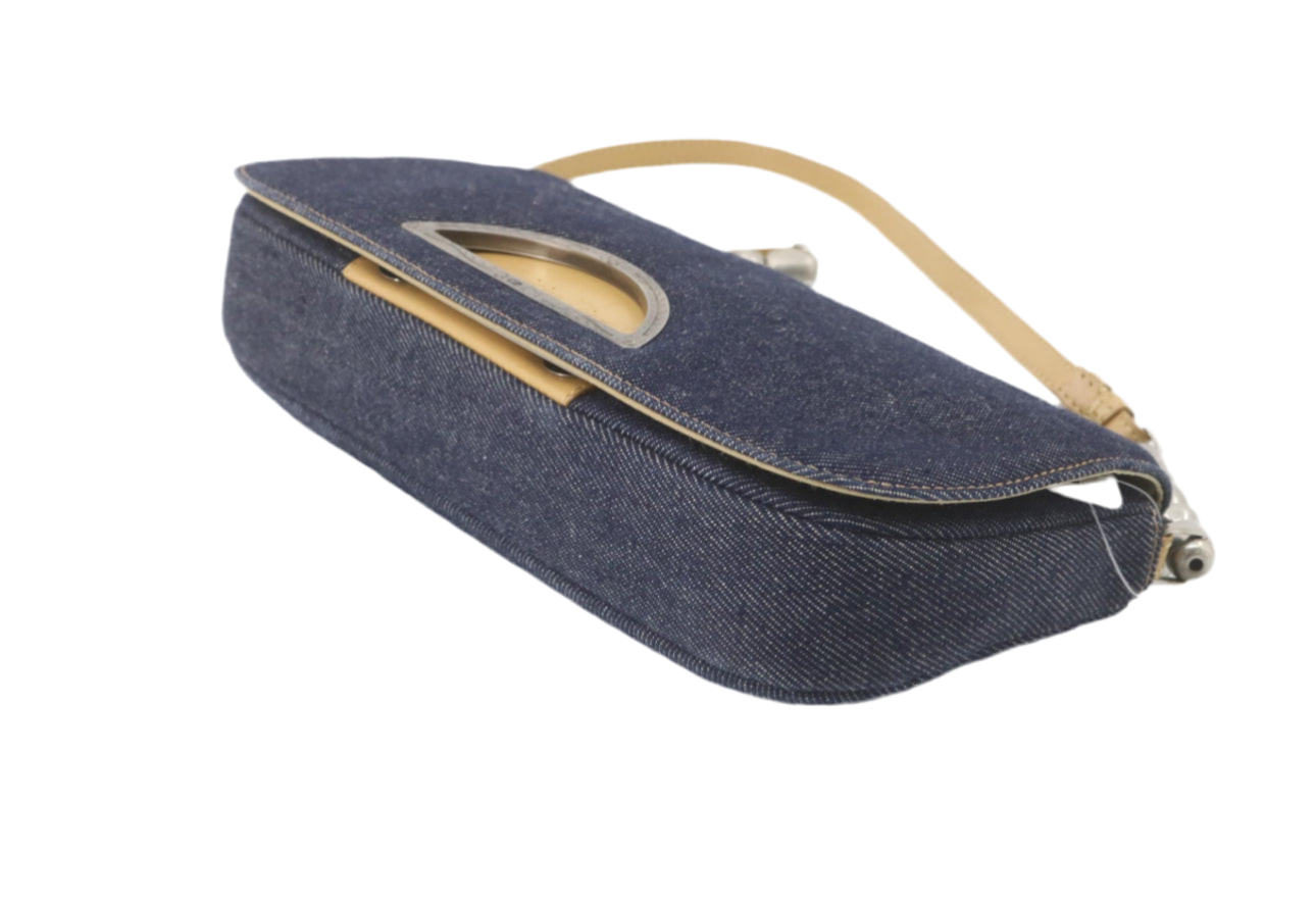 Pre-Owned Dior Malice Denim Shoulder Bag (Blue)