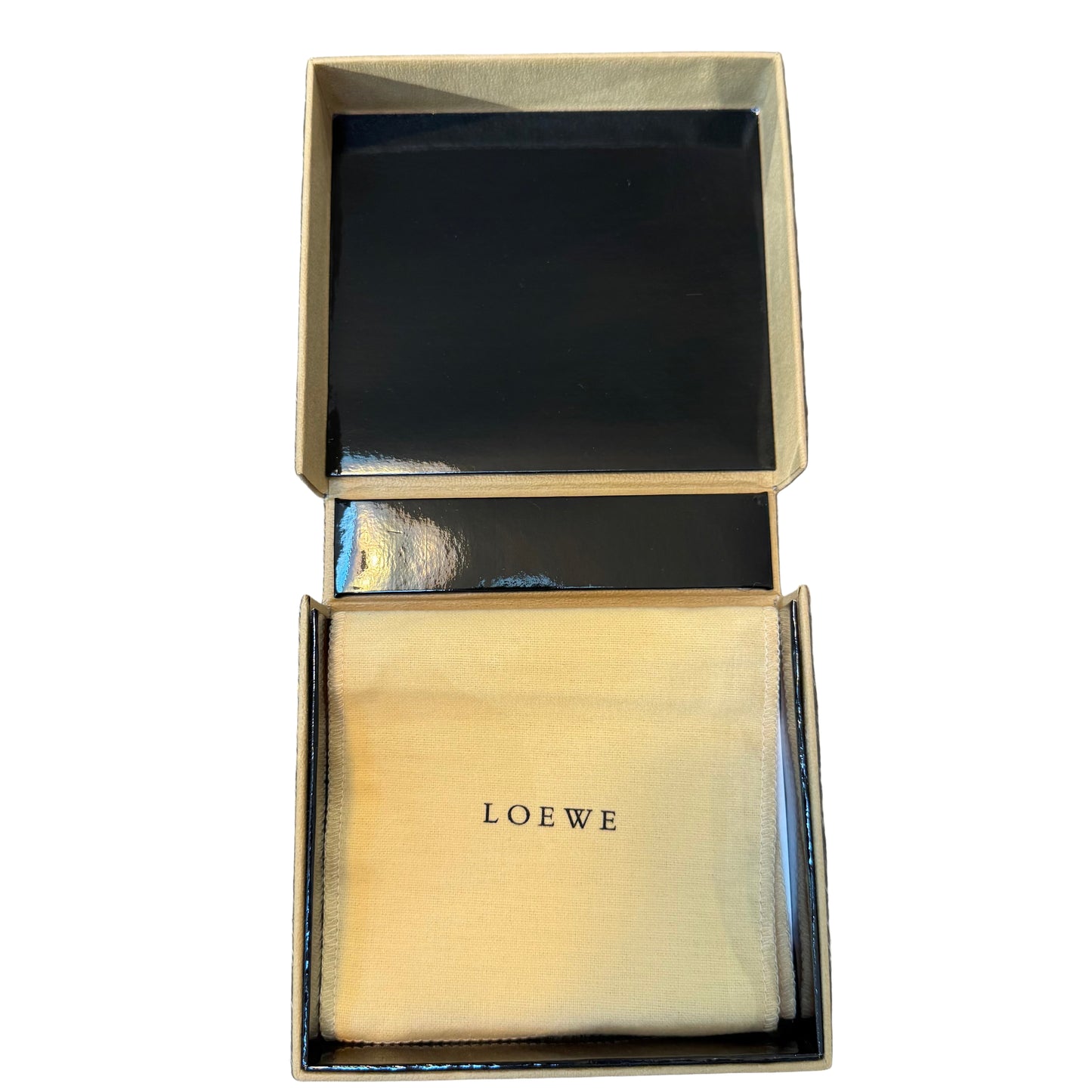 Preowned Loewe Men's Bill Soft Grained Leather Wallet (Brown)