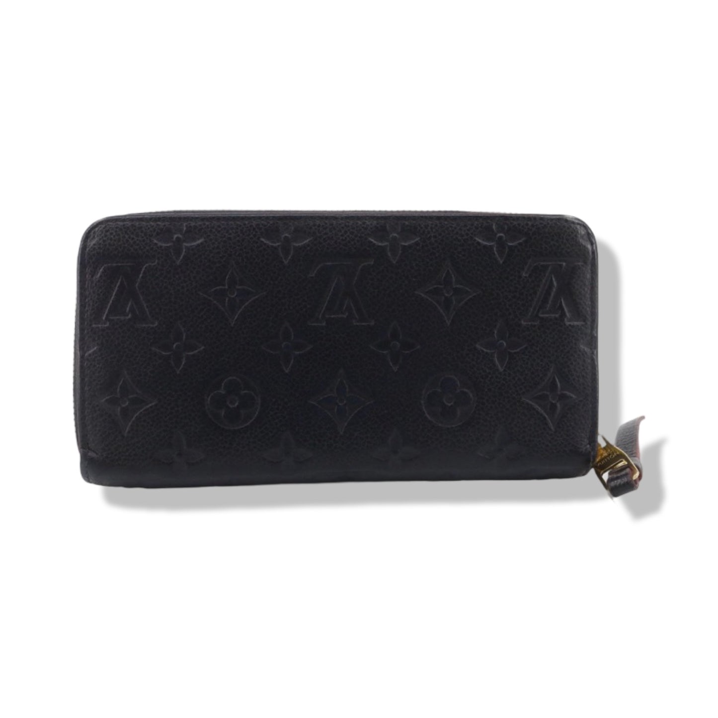Pre-Owned Louis Vuitton Zippy Long Monogram Empreinte Leather Wallet (Navy)