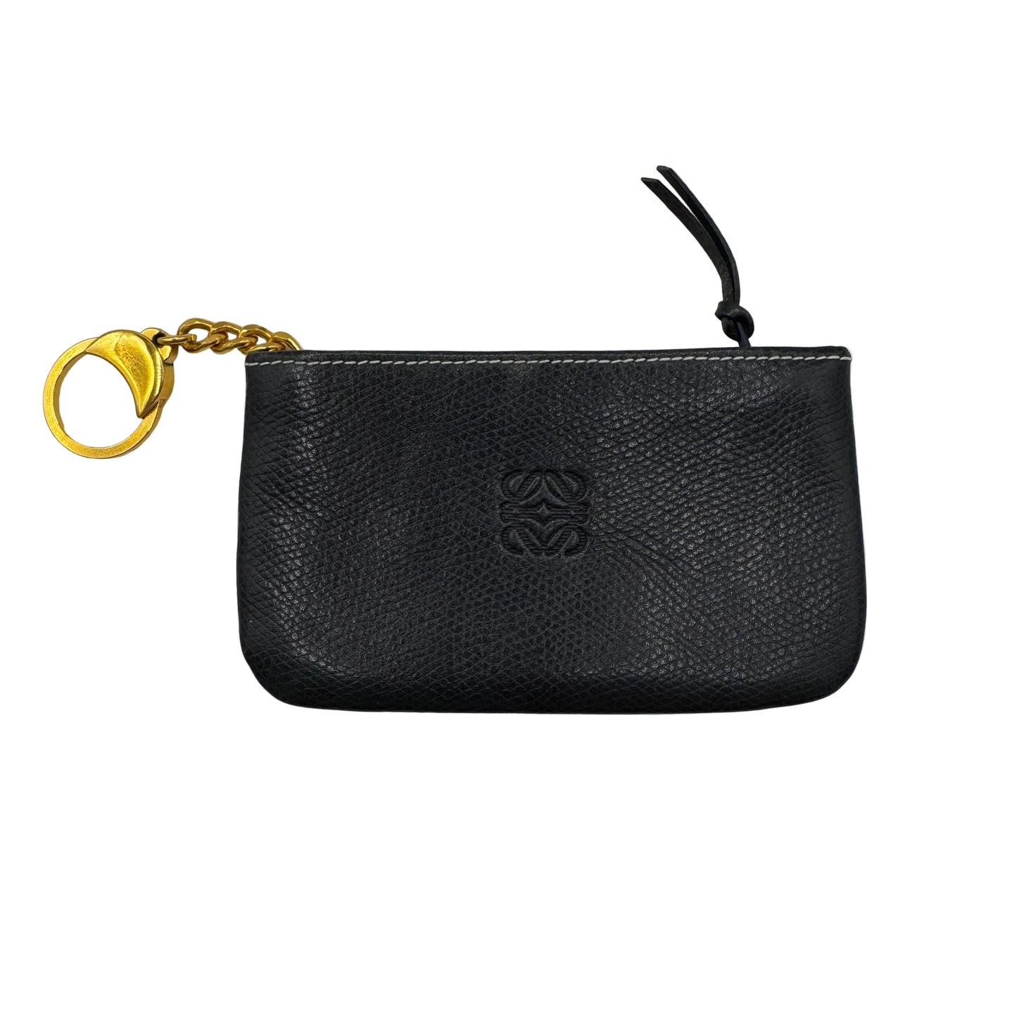 Pre-Owned Loewe Card and Coin Leather Pouch (Navy) LOE.S.1000