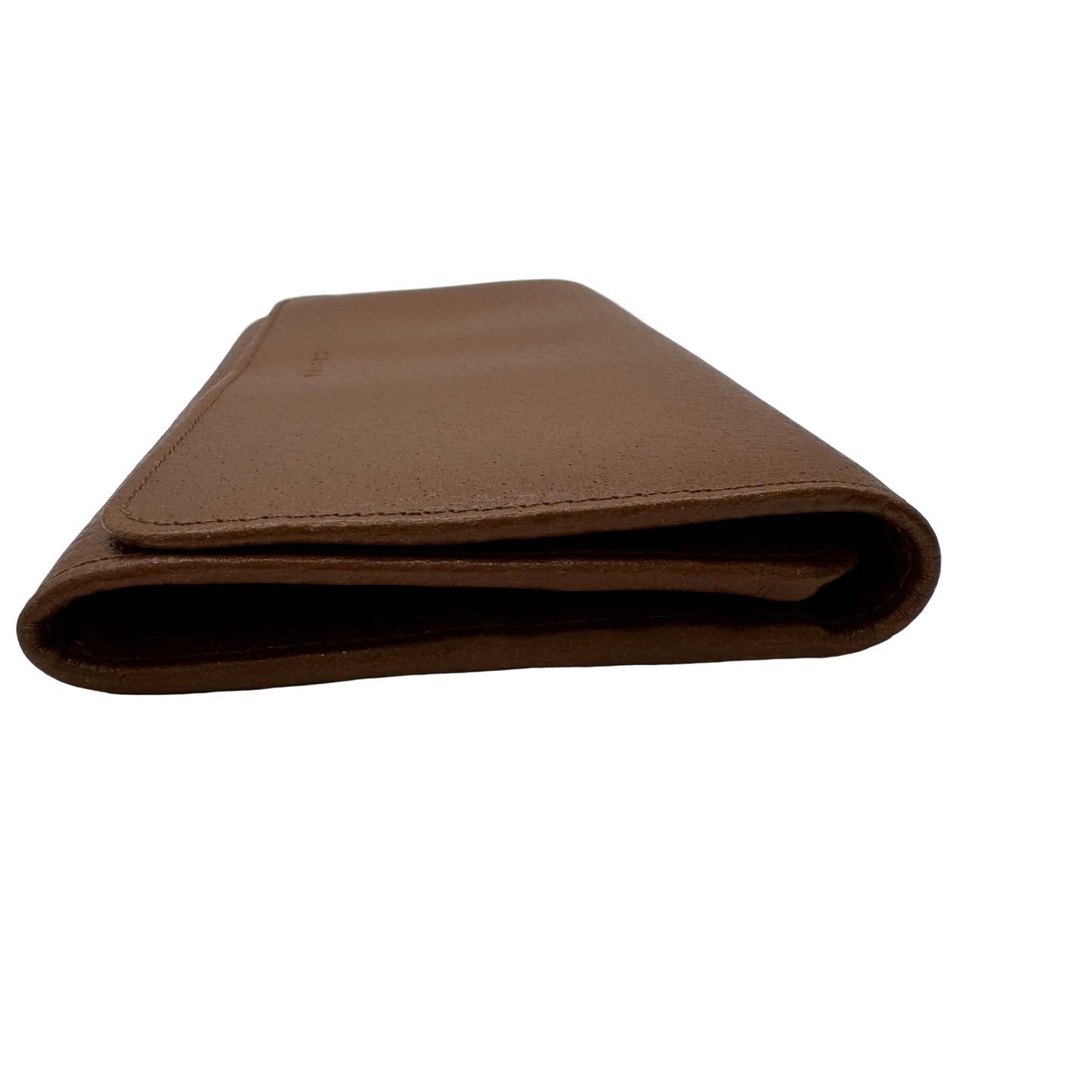 Pre-Owned Celine Leather Long Wallet (Cognac) CEL.S.1000