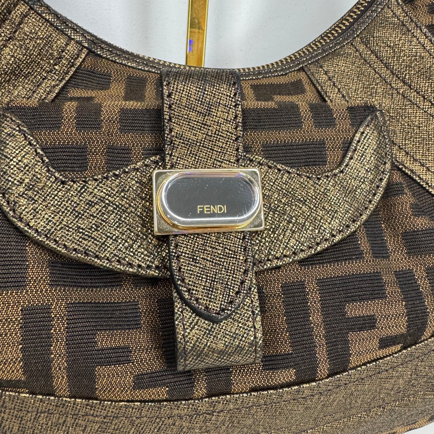 Pre-Owned Fendi Vintage Spy Canvas Hobo FEN.B.1005