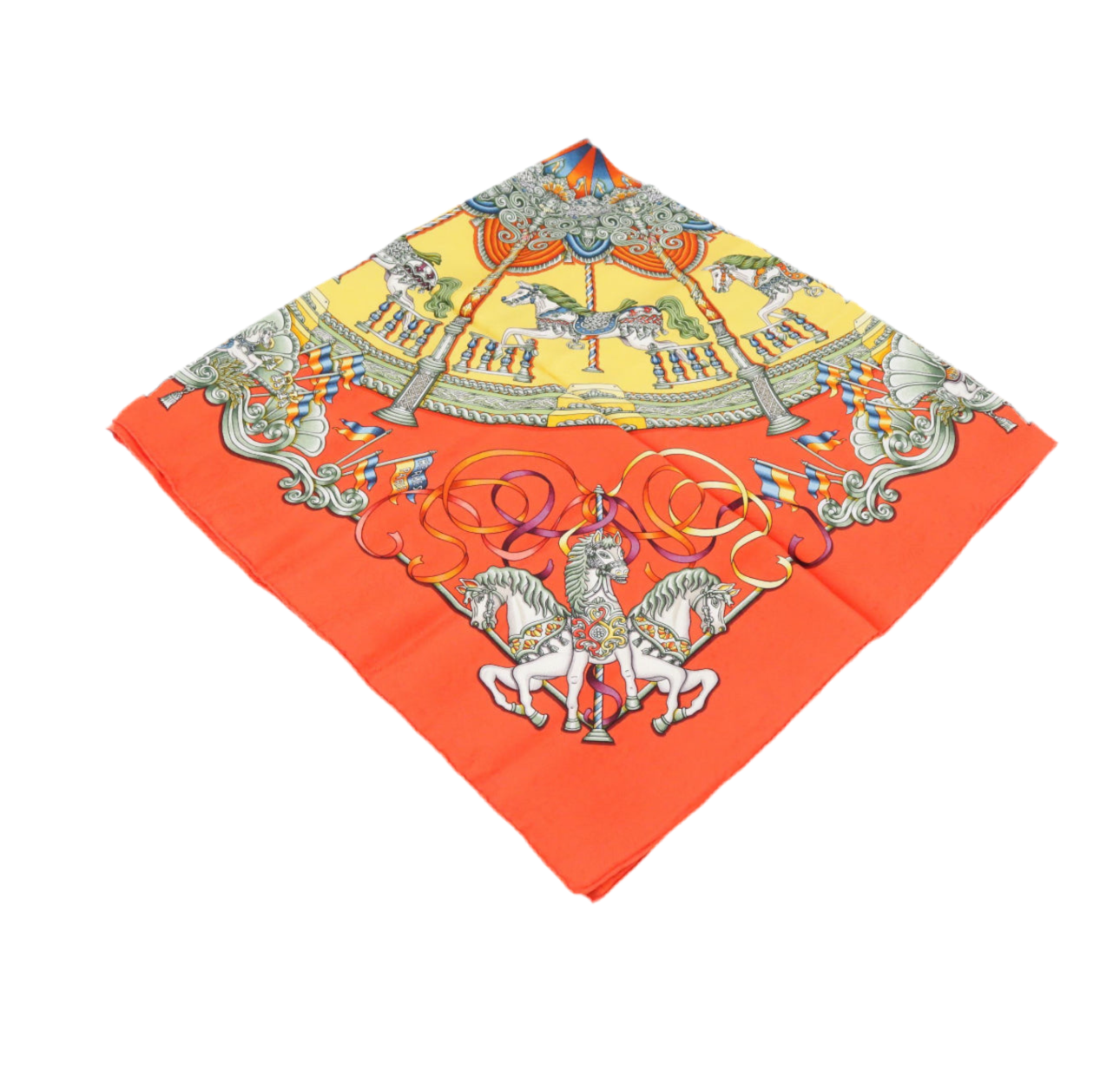 Pre-Owned Hermes Carre 90 Lunapark Silk Scarf