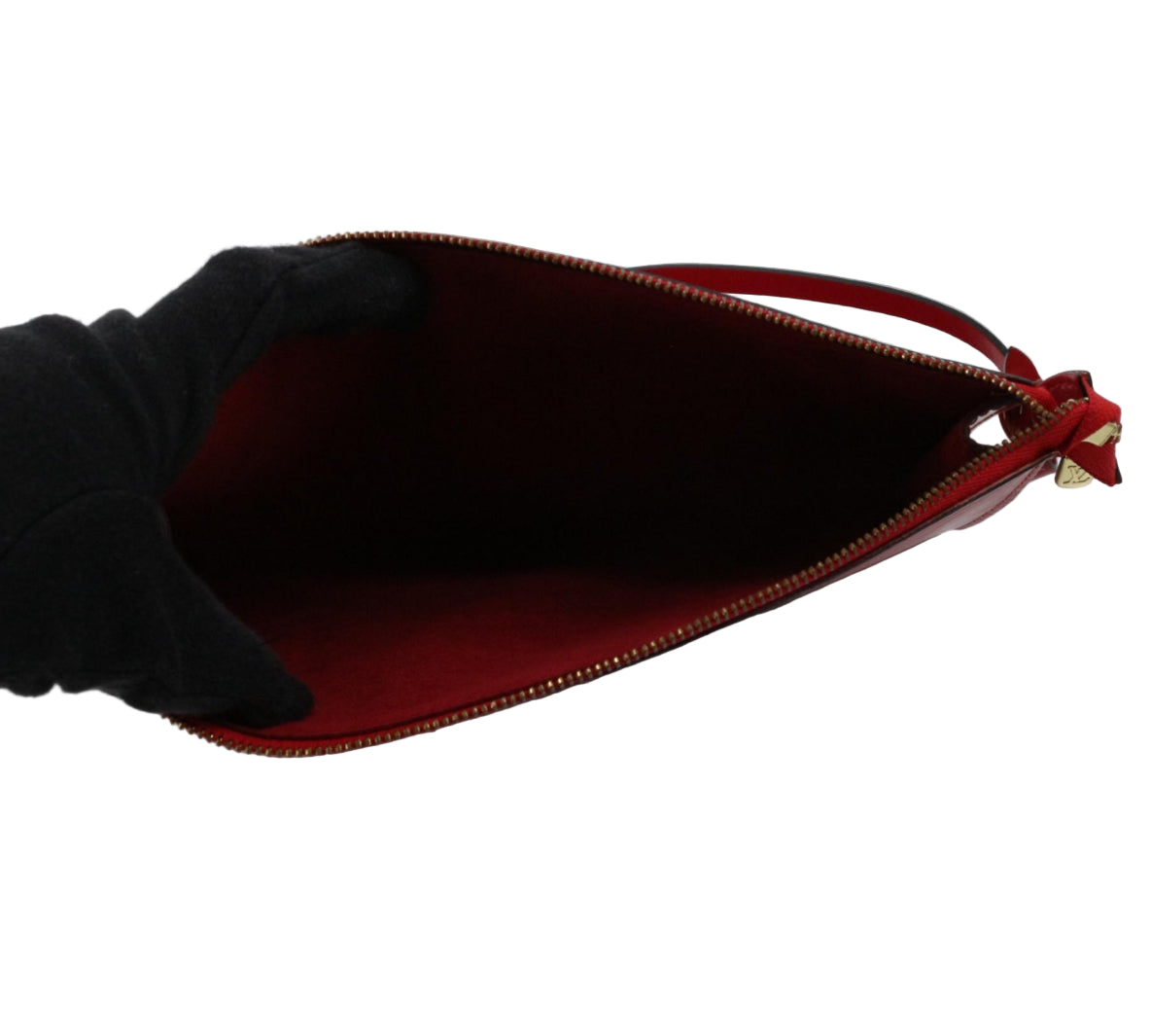 Pre-Owned Louis Vuitton Pochette Accessories Epi Leather Shoulder Bag (Castilian Red) LOU.B.1093