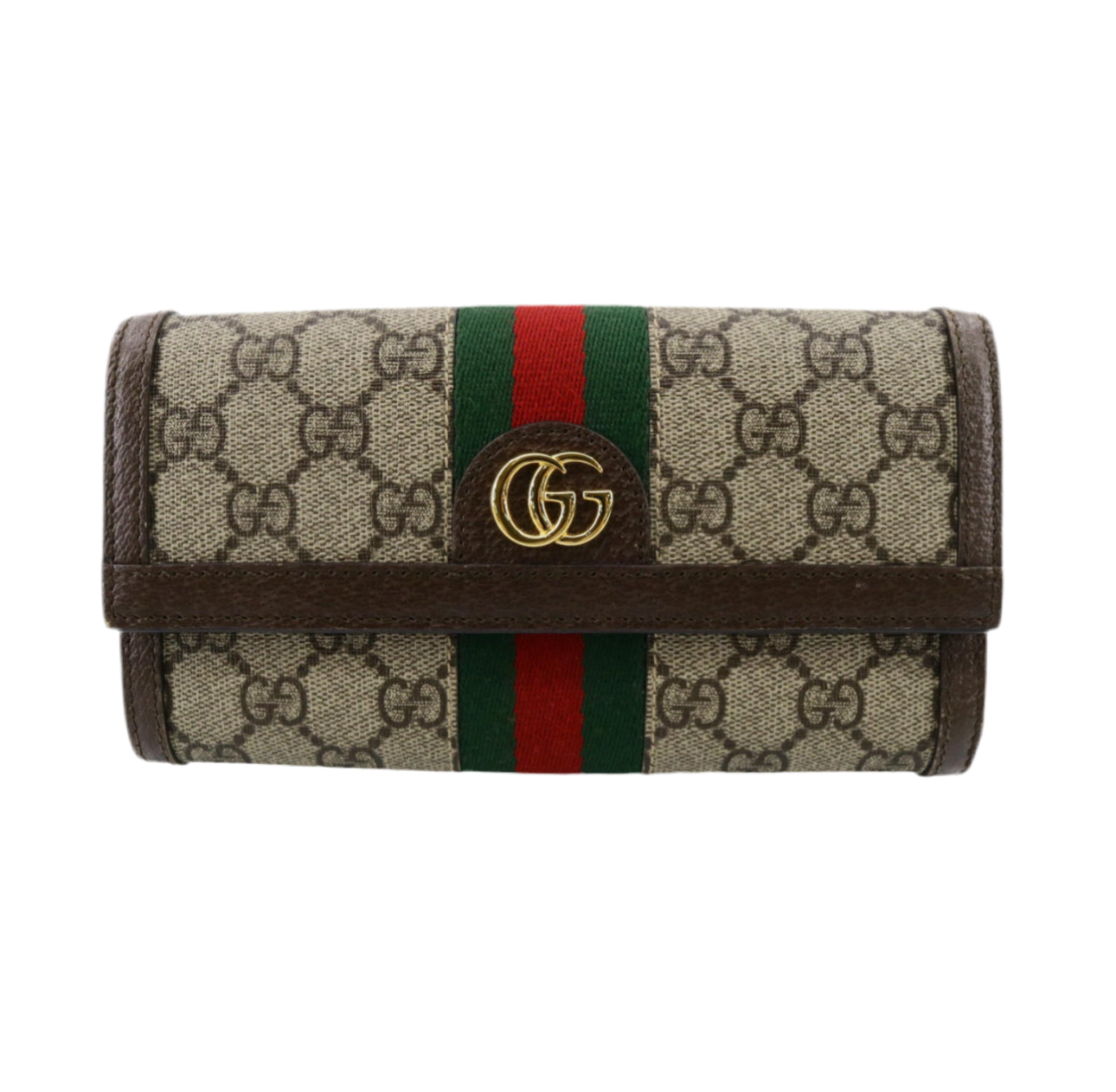 Pre-Owned Gucci Ophedia Continental GG Supreme Long Wallet